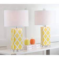 Enjoy free shipping and easy returns every day at kohl's. Safavieh Lighting 27 Inch Yellow Garden Lattice Table Lamp Set Of 2 15 X15 X27 On Sale Overstock 9043262