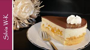 Pudding Sahnetorte Mit Pfirsichen Sahnetorte Youtube