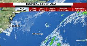 We want to thank you so much for being with us all these years. Subtropical Storm Ana Becomes A Tropical Storm