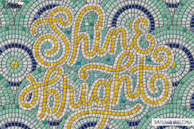 How to make a mosaic for beginners: Mosaic Lettering How To Draw Fauxsaic Letters Step By Step