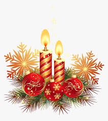 Christmas Balls Pine Branch Clipart Red Christmas Candle Png Transparent Png Kindpng