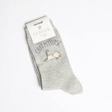 On a les chaussettes qu'il vous faut ! Chat M Epuise Grey Chaussette Pour Femme Couleur Gris Pointure Eu 37 41