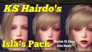 Ks Hairdo S Isla S Pack Skyrim Se Xbox One Mods Youtube