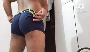 Indian Gym Trainer Showing his Hairy body bulge big cock and big ass in  video call Underwear watch online