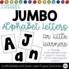 Ariel skelley / getty images an alphabet is made up of the letters of a language, arranged. Jumbo Alphabet Letter Cards Capital Lowercase Letters Free Tpt
