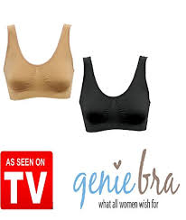 Genie Bra 2 Pack Nude And Black Medium