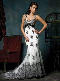 Lovely Black Wedding Dresses Gothic Wedding Dress White Lace Wedding Dress