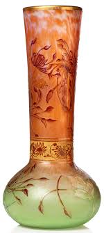 Estimation 7 500 8 500 Daum Freres Nancy Marguerite D Automne Important Vase En Verre Double A Corps Art Nouveau Sterling Art Deco Glass Daum Nancy