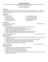 Good Addison Hudson Example Of Warehouse Worker Resume Objective With Summary Resume Objective Examples Job Resume Samples Resume Objective Statement