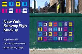 Download Subway Sign Mockup By Metropolitan Market On Creativemarket Subway Sign Sign Mockup Subway