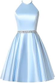 Enjoy Exclusive For Bbcbridal Satin Halter Homecoming Dresses Short Beaded Cocktail Dress Juniors Prom Gowns Pockets Online In 2020 Junior Cocktail Dresses Junior Prom Dresses Short Cocktail Dress