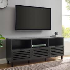 This itemcorliving jackson tv stand, 80, black wood grain. Jackson 58 Slat Door Tv Stand Graphite 840145701550 Ebay