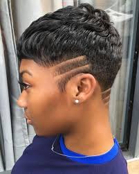 In addition to that, it works for medium length hair and not only with tall lengths. 24 Short Haircut Black Girl Ideas Shaved Hair Designs Short Natural Hair Styles Shaved Hair
