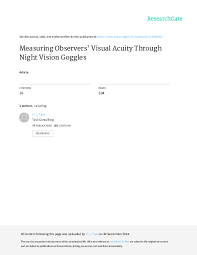 pdf measuring observers visual acuity through night vision