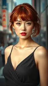 Woman Fashion Amber Bishop Sleeve Dress Twisted Updo Brunette Hairstyle  Face Swap