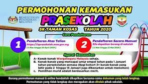 Pendaftaran murid ke prasekolah kpm secara online tahun 2020. Prasekolah Sk Taman Kosas Ampang Posts Facebook