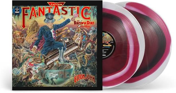 Elton John 'Captain Fantastic and the Brown Dirt Cowboy' (50th Anniversary Edition) 2LP Tri-Colour Vinyl