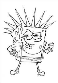 Punk Rocker Spongebob Coloring Cartoon Coloring Pages Star Coloring Pages