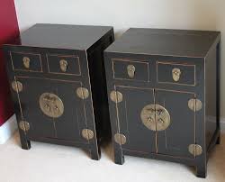 A Matching Pair Of Antique Chinese Original Furniture 2 X Bedside Table Cabinet Bedside Tables Cabinets Chinese Bedside Tables Chinese Furniture