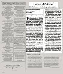 Although you will find occasional comments inserted in bubbles in the electronic manuscript, the majority of my feedback is summarized here in this critique. On Moral Criticism The New York Times