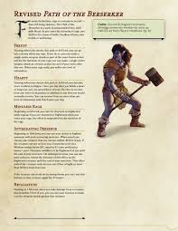 12 + your constitution modifier. Revised Path Of The Berserker Dnd 5e Imgur