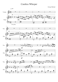 Download careless whisper sheet music for piano, by george michael in rock and pop. Careless Whisper Piano And Violin Sheet Music For Piano Violin Jazz Band Musescore Com