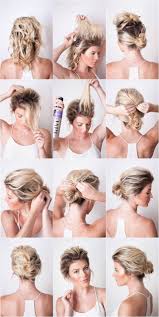 Textured Summer Updo Blog Sunkissed And Made Up Short Hair Updo Messy Bridal Hair Thin Hair Updo