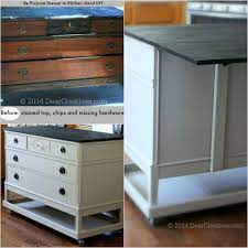 How about a file cabinet? Dresser To Kitchen Island Cart Diy With Chalkyfinish Paint Colors Dear Creatives