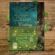 Enchanted Forest Wedding Invitation Mason Jar Fireflies Wedding Invitation Fairy Lights Wedding Invitation Fairytale Wedding Invitation Woodland Wedding St Lesnaya Svadba Svadba Priglashenie Na Svadbu