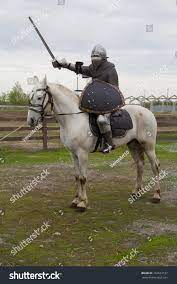 Knight Riding White Horse Sword His Stock Photo 752633137 | Shutterstock