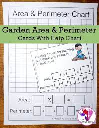 Fun To Use Garden Themed Area Perimeter Cards Area And Perimeter Homeschool Math Summer Math