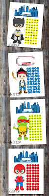 Super Cute Boy Potty Training Charts Superheros Tmnt