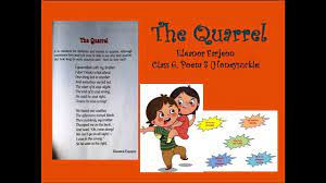 The Quarrel Poem Class 6 Explanation Rhyme Scheme Question Answers Youtube