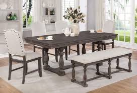 This Marlene Regular Height Table With 4 Chairs Is An Elegant Piece In Any Dining Room D Dining Table With Bench Rustic Dining Room Trestle Base Dining Table