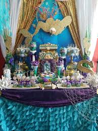 Decorate the party zone with lots of star and moon shapes cut out from colored paper. Mermaid Baby Shower Party Ideas Photo 1 Of 5 Mermaid Baby Showers Mermaid Baby Shower Theme Baby Girl Shower Themes