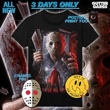 Gutter Garbs Offers Friday The 13th: A New Beginning Design, Four Days Only  - Friday The 13th: The Franchise