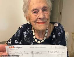 Elderly woman, 95, gifts two-year-old boy born without eyes a $39,000  cheque