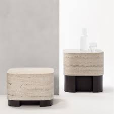 Lloyd Travertine Side Table In 2020 Side Table Modern Office Decor Cube Side Table