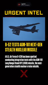 B-52 TESTS AGM-181 NEXT-GEN STEALTH NUCLEAR MISSILE, 🚩 🇺🇸, A U.S. Air  Force B-52H has been spotted conducting integration tests with the AGM-181  Long Range Stand Off (LRSO) missile, the ...