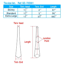 tie size chart tie length chart necktie size chart