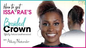 This protective style is easy to maintain when you sleep. Elegant Braided Crown Natural Hairstyle Tutorial By Felicia Leatherwood Ft Issa Rae Youtube