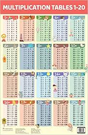Buy Multiplication 1 20 Charts Book Online At Low Prices In