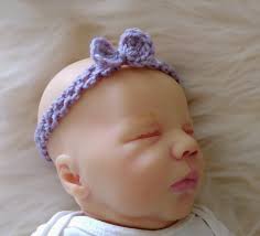 Crochet Mini Bow Baby Headband Pattern Newborn