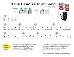 G d while all around me a voice was sounding a d this land was made for you and me. This Land Is Your Land Sheet Music Easy Guitar Chords Tpt