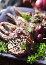 Grilled Lamb Chops With A Fresh Cherry Port Sauce Just A Little Bit Of Bacon Recipe Grilled Lamb Chops Grilled Lamb Lamb Chops