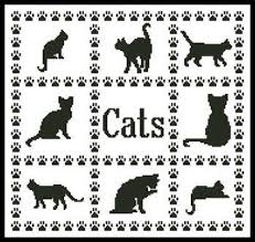 Abra cat dabra kit (counted cross stitch kit) product no: Cross Stitch Magazines Cats Silhouette Cross Stitch Chart Globalgym Parsberg Com