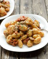 Creamy Gnocchi With Mushrooms And Sun Dried Tomatoes Two Sisters Kitchens Recipe Gnocchi Recipes Endive Recipes Tomato Recipes