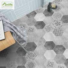 Non slip stick down floor tiles. Buy Online Funlife Floor Stickers Black White Gray Portuguese Tile Anti Slip Self Adhesive Waterproof Wall Sticker For Bathroom Kitchen Alitools