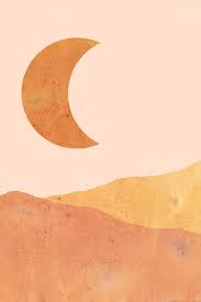 Crescent And Dunes Art Print By Whales Way Icanvas Dune Art Boho Painting Easy Canvas Art