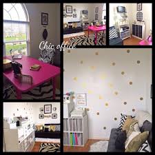 This office desk has lots of space and enough for me to have all my little things around that i need for my everyday. Chic Glam Office Craft Room Gold Black White And Pop Of Pink Ready Set You Better Work Greeninteriordesi Ikea Crafts Ikea Craft Room Room Inspiration